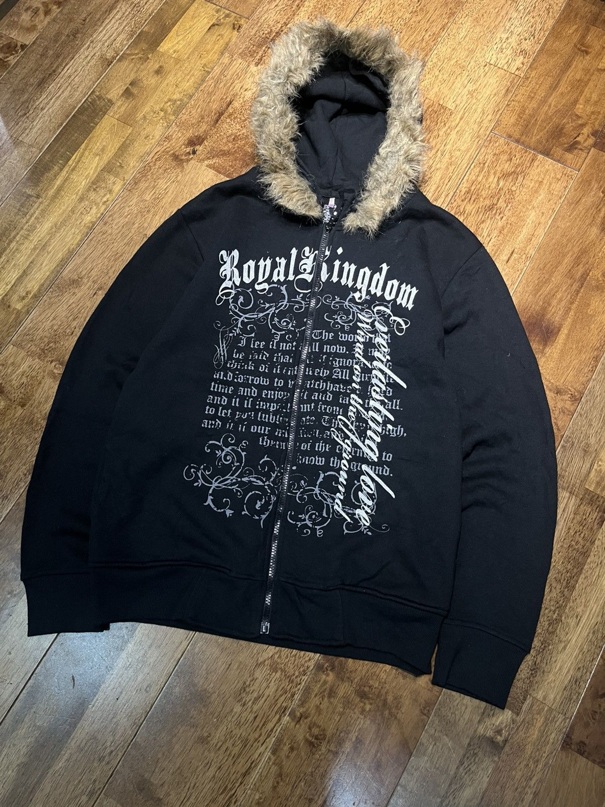Beauty Beast 00s Royal Kingdom by Duralumin fur poem grunge zip hoodie Size US L / EU 52-54 / 3 - 2 Thumbnail