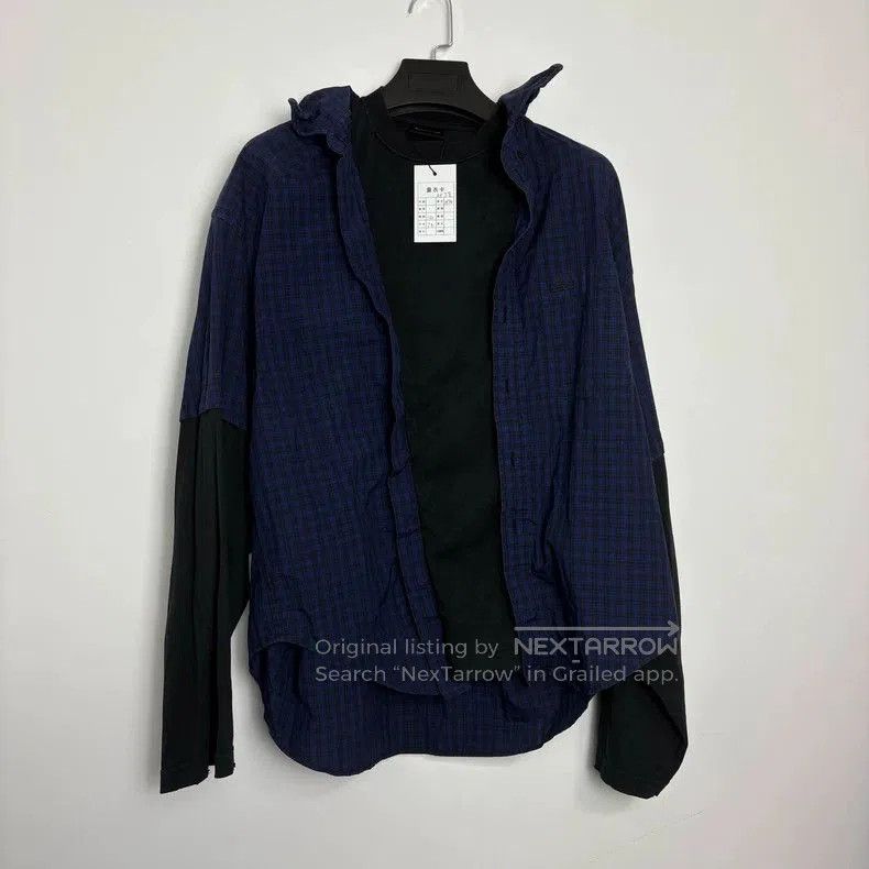 Balenciaga Balenciaga FW22 Plaid Layered Sweatshirt. Size US S / EU 44-46 / 1 - 1 Thumbnail