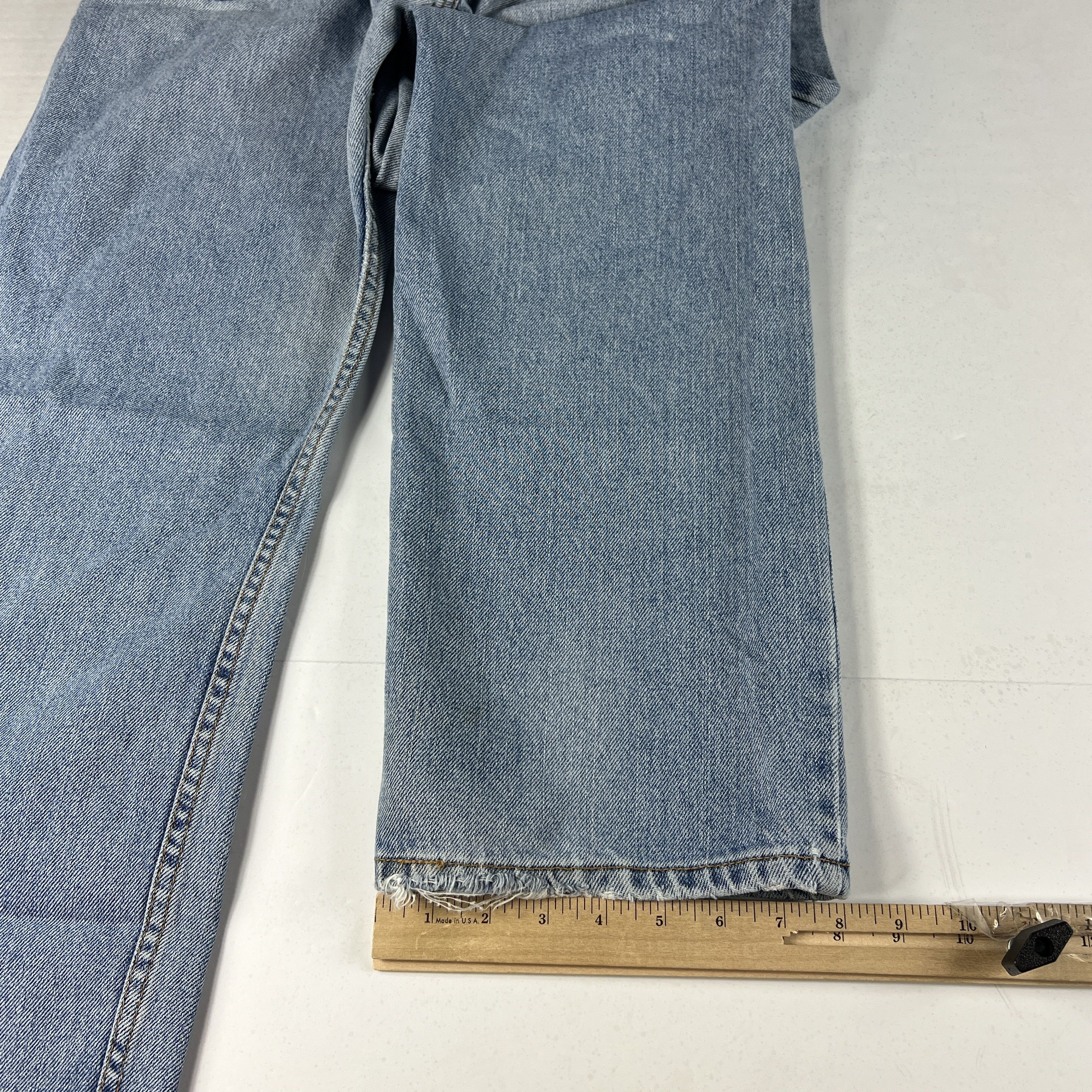 Levi's × Vintage Y2K Levi's Jeans 505 Straight Blue Faded Distressed Denim Size US 34 / EU 50 - 18 Thumbnail
