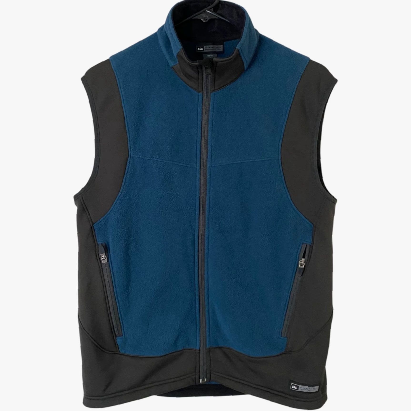Vintage REI Co-op Vest Full-Zip Fleece Blue & Black Mens Small Hiking Travel Outerwear Vest Size US S / EU 44-46 / 1 - 2 Thumbnail