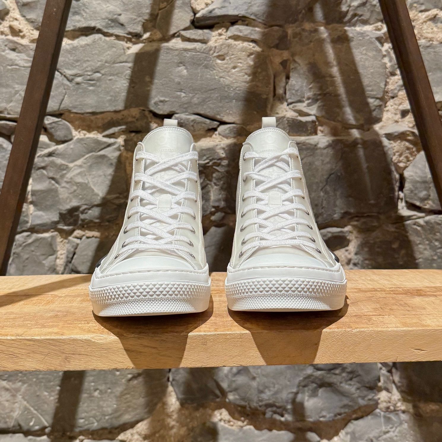 Dior Dior B23 White Transparent Oblique High-top Sneakers Size US 9 / EU 42 - 3 Thumbnail