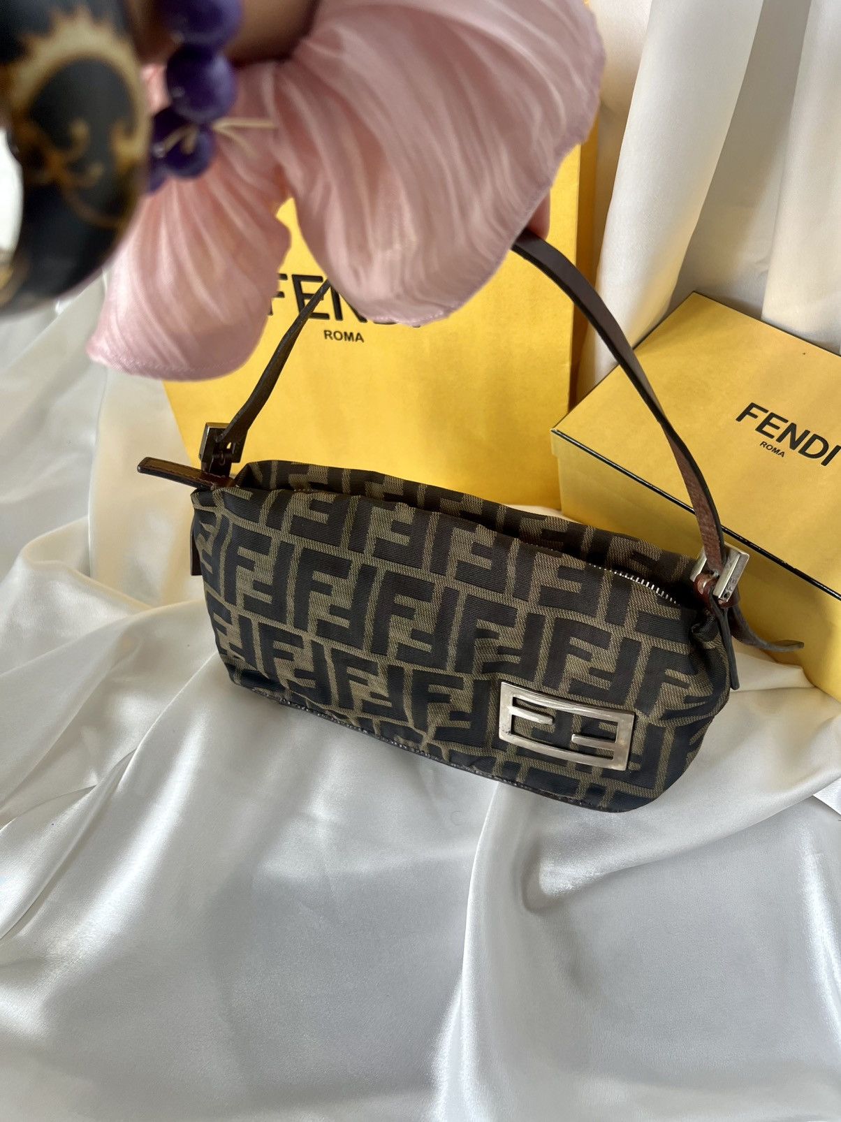 Fendi Fendi Zucca Mini Pochette Shoulder Bag Size ONE SIZE - 1 Thumbnail