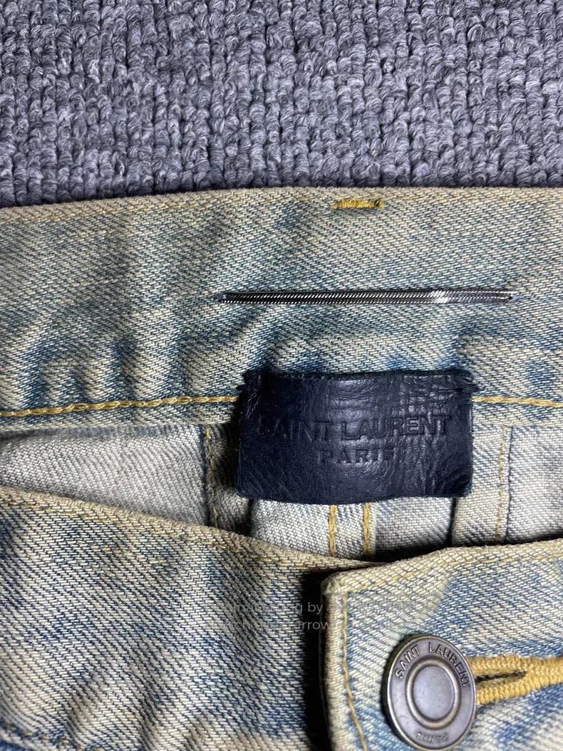 Saint Laurent Paris Saint Laurent Paris First Generation Destroyed Denim Jeans Size US 30 / EU 46 - 2 Thumbnail