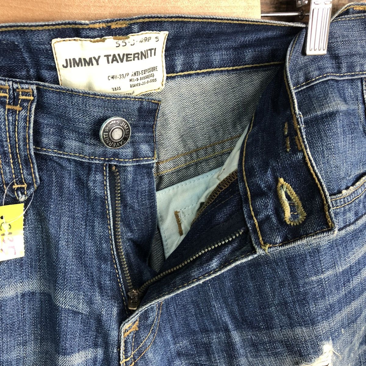 Jimmy Taverniti DLL Jimmy Taverniti Blue Distressed Denim Pants #C135 Size US 31 - 14 Thumbnail