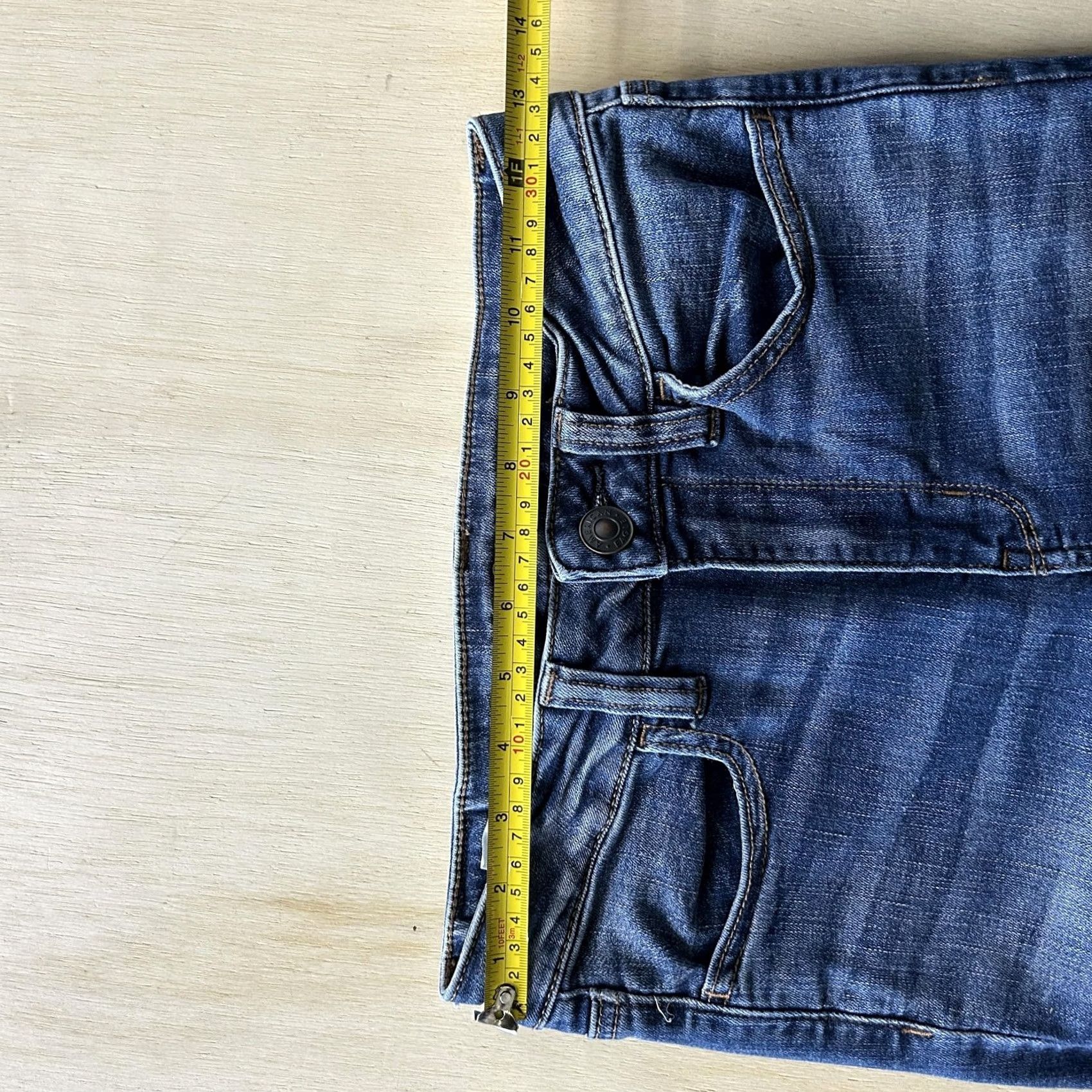 American Eagle Outfitters American Eagle Outfitters Womens 6 Short Blue Distressed Skinny Jeans Size 28" / US 6 / IT 42 - 5 Thumbnail