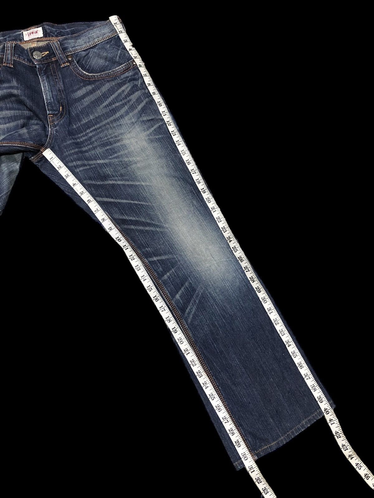 Edwin × Japanese Brand FLARED EDWIN BUCKLE BACK DENIM Size US 33 - 5 Thumbnail