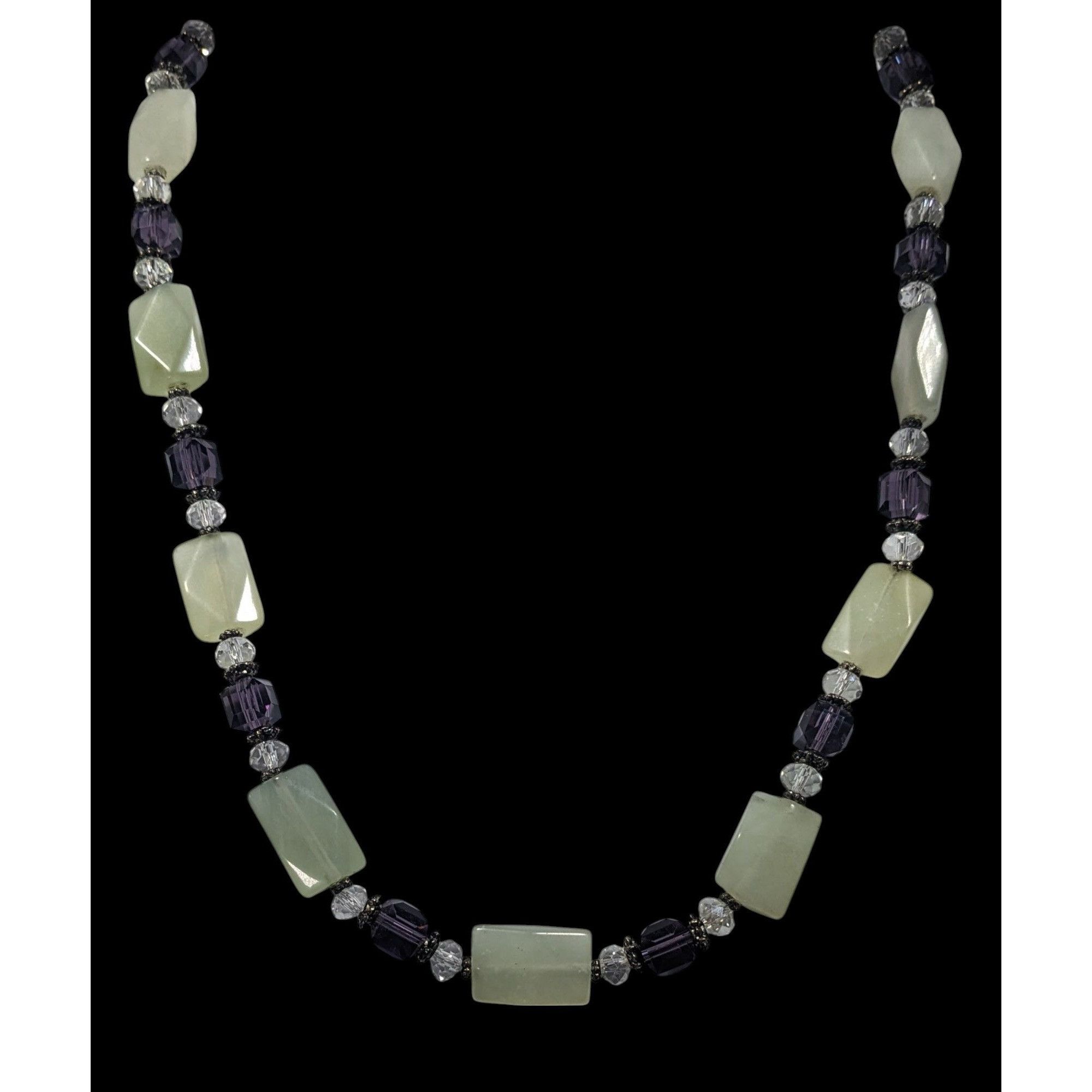 Other Handmade Aventurine And Purple Glass Beaded Necklace Size ONE SIZE - 3 Thumbnail