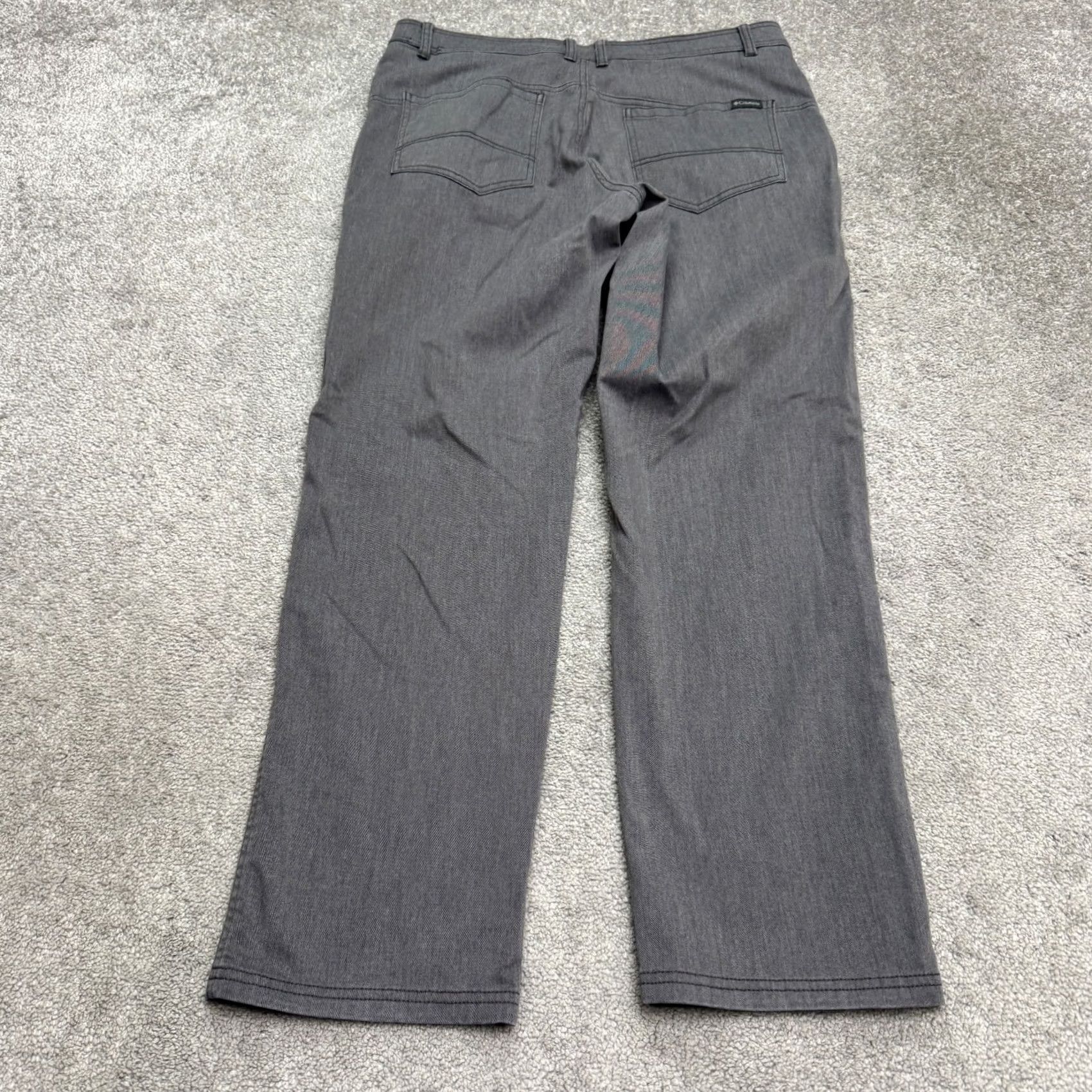 Vintage Columbia Straight Leg Chino Pants Mens 36x30 Gray Flat Front Casual Outdoor Prep Size US 36 / EU 52 - 2 Thumbnail