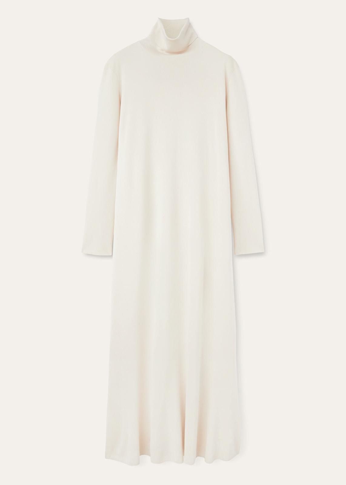 Loro Piana o1srvl11e1125 FAO5180 Lyskamm Dress in White Size L / US 10 / IT 46 - 1 Thumbnail