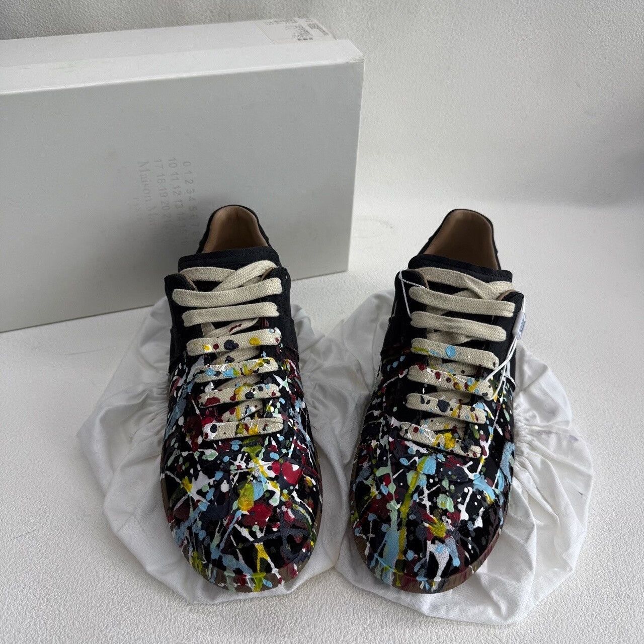 Maison Margiela Maison Margiela Leather Black Lowtop Sneakers us_7-5 Women Size US 7.5 / IT 37.5 - 1 Thumbnail