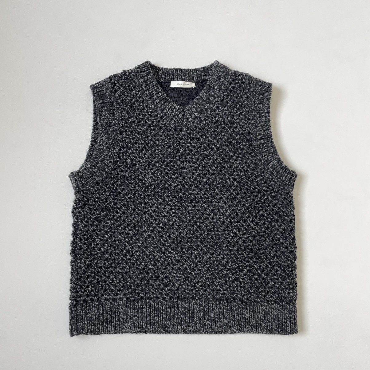 Craig Green Sample Textured Black Wool Sweater Vest Size US M / EU 48-50 / 2 - 2 Thumbnail