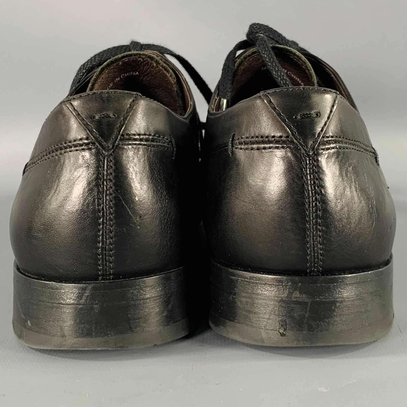 John Varvatos JOHN VARVATOS Size 9.5 Black Leather Derby Lace-Up Shoes Size US 9.5 / EU 42-43 - 3 Thumbnail