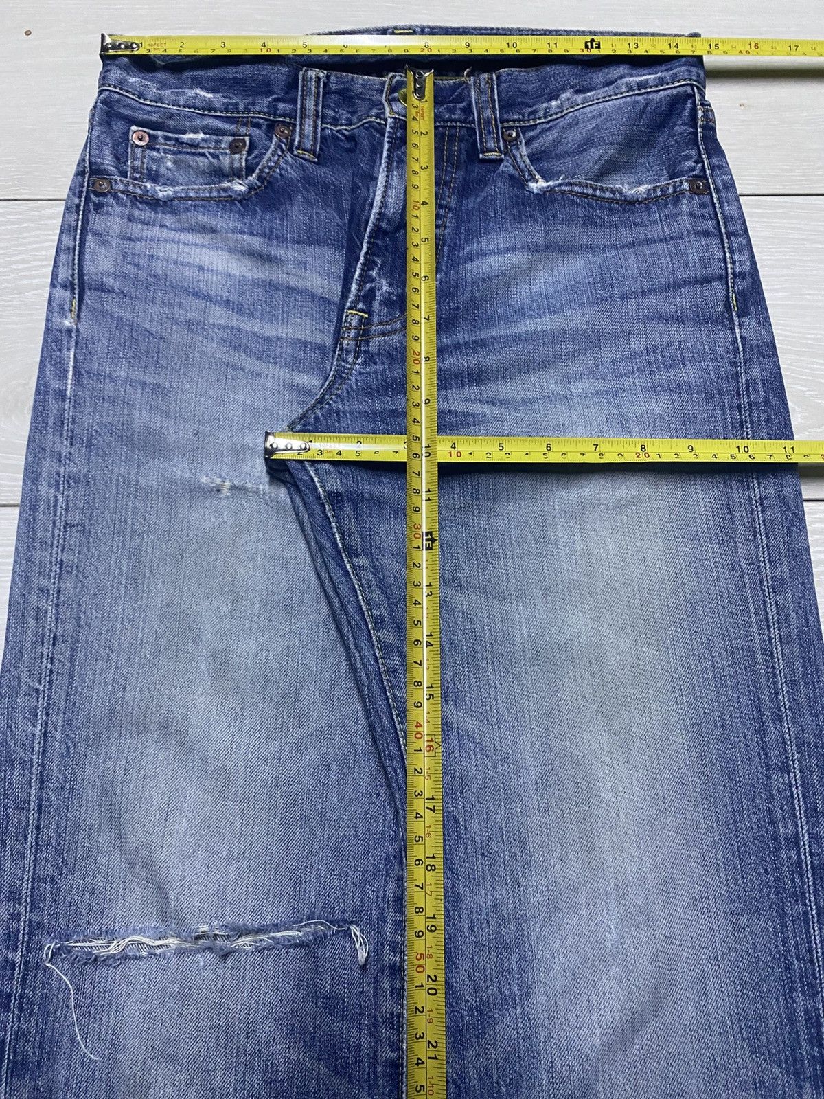 Uniqlo Vintage Japanese Uniqlo UJ S002 Faded Straight Jeans Size US 29 - 14 Thumbnail