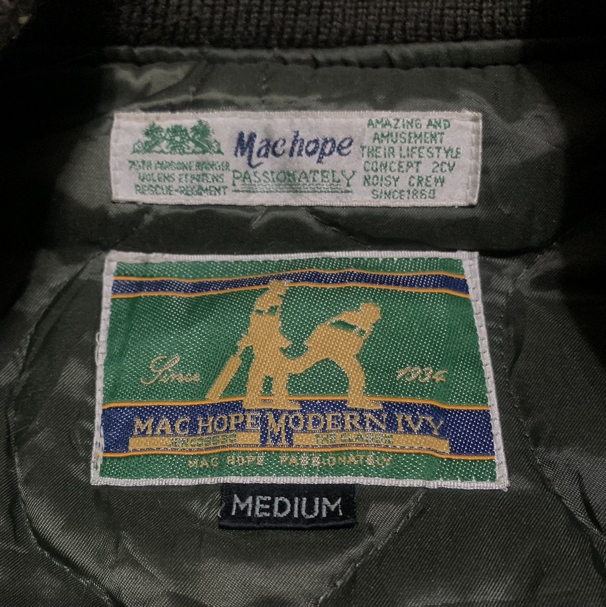 Japanese Brand Vintage 80s Mac Hope Wool Varsity Jacket Sleeve Leather Size US M / EU 48-50 / 2 - 6 Thumbnail