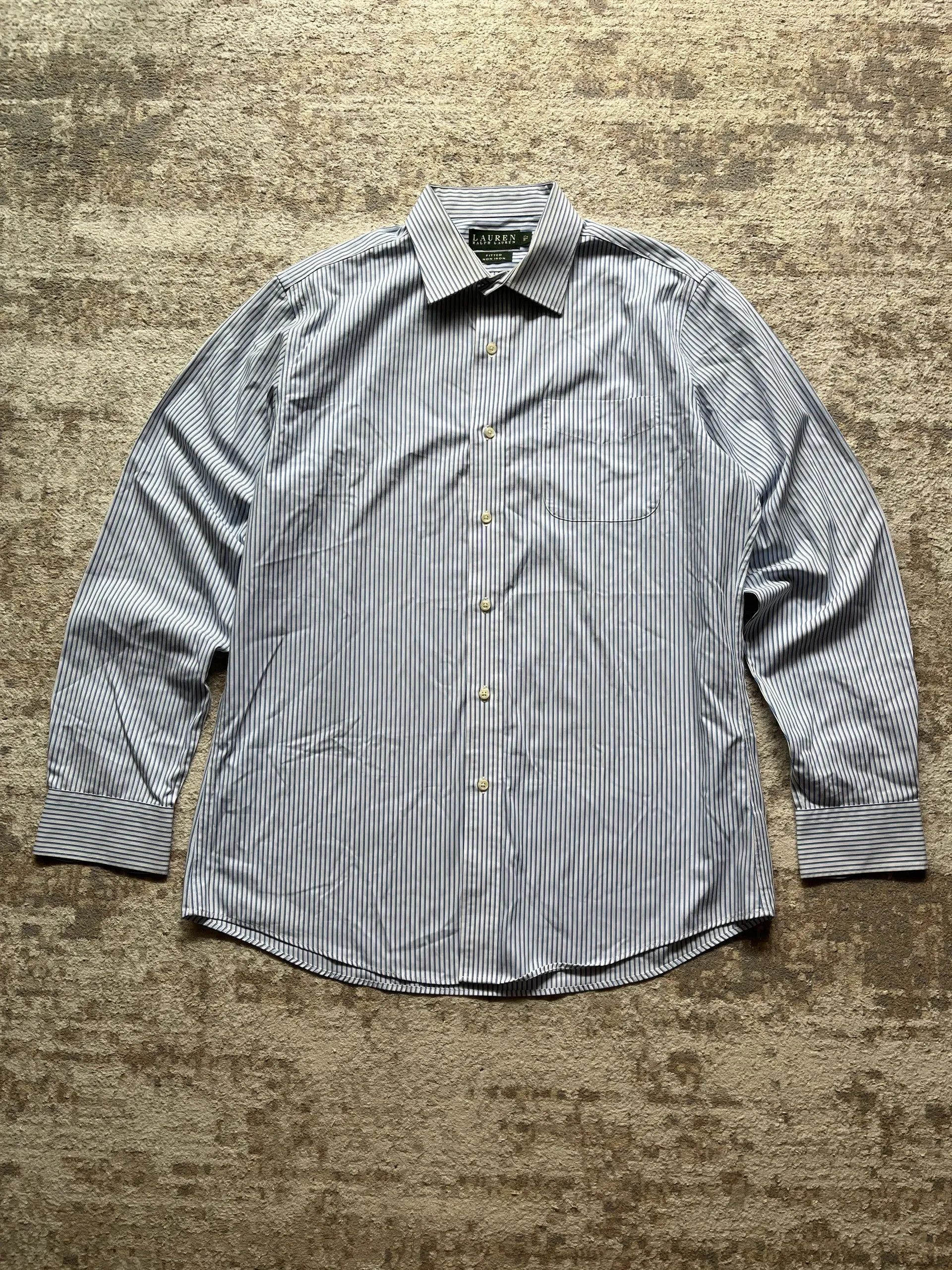 Polo Ralph Lauren Lauren Ralph Lauren Sz 16 1/2 L Shirt Fitted Made in Vietnam Size US L / EU 52-54 / 3 - 3 Thumbnail