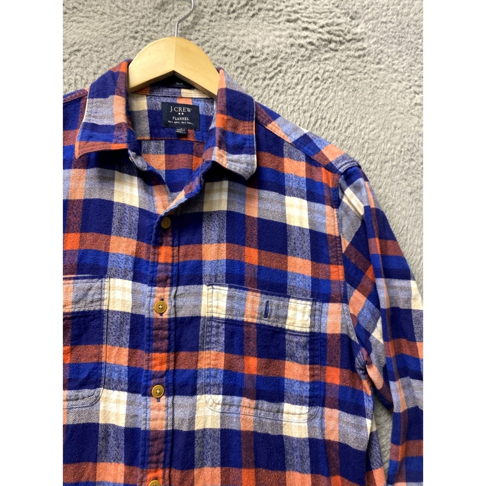 J.Crew J. Crew Button-Up Shirt Men M Multicolor Plaid Flannel Cotton Long Sleeve Button-Up Modern Casual Shirt Mens M Blue Coral Check Size US M / EU 48-50 / 2 - 3 Thumbnail