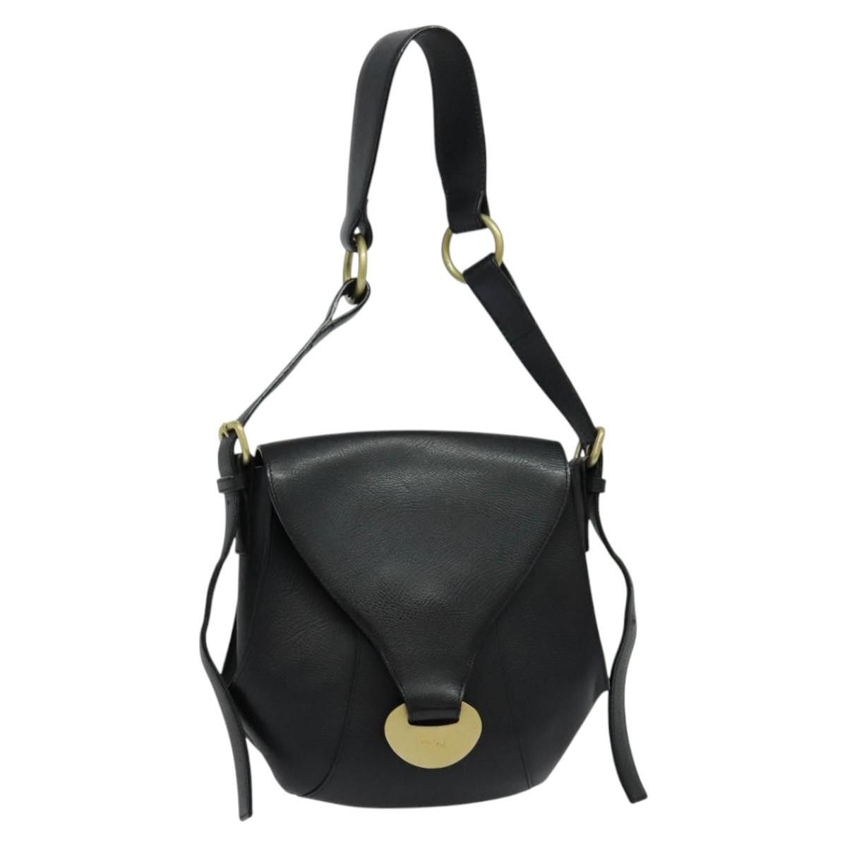 Chloe Shoulder Bag Leather Black Auth Ba2527, Women's