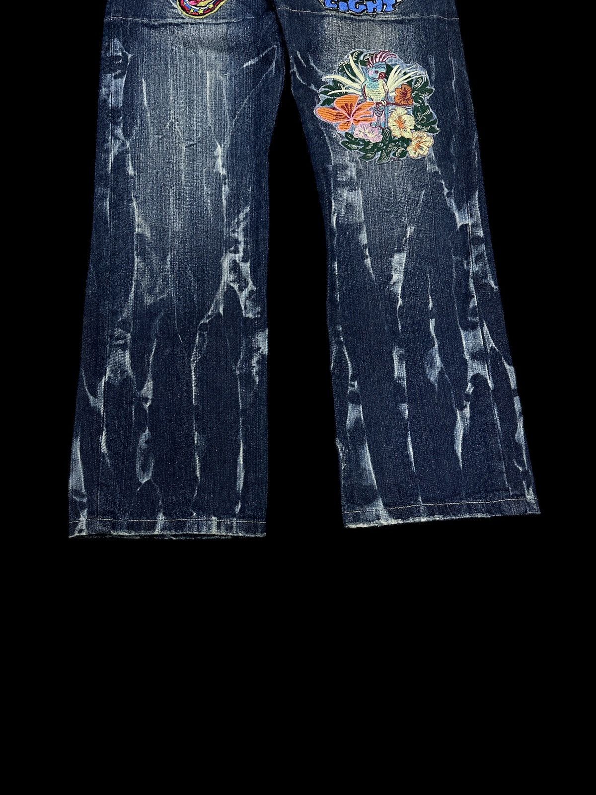Kapital Double Waist💥 Blue Washed Embroid Hickory Style 💥 Size US 36 / EU 52 - 3 Thumbnail