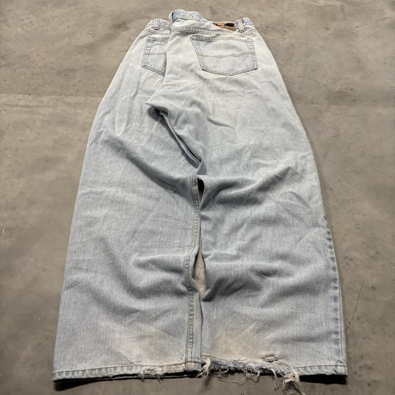 Japanese Brand × Vintage Crazy Vintage Y2K/2000s Baggy Light Wash Skater Denim Jeans! Size US 40 / EU 56 - 4 Thumbnail