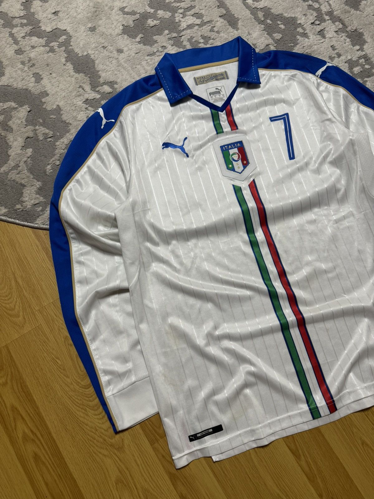 Puma Puma Simone Zaza Italy Long Sleeve Away Jersey 2015/16 Size US L / EU 52-54 / 3 - 3 Thumbnail