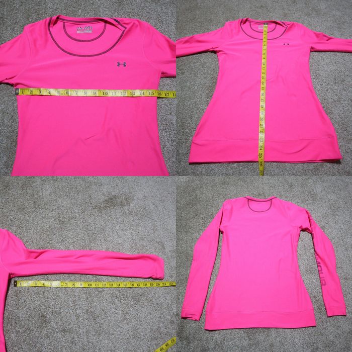 Under Armour UnderArmou Pinkr AllSeasonGear Fitted Coupe Hooded Long Sleeve  Shirt M Medium