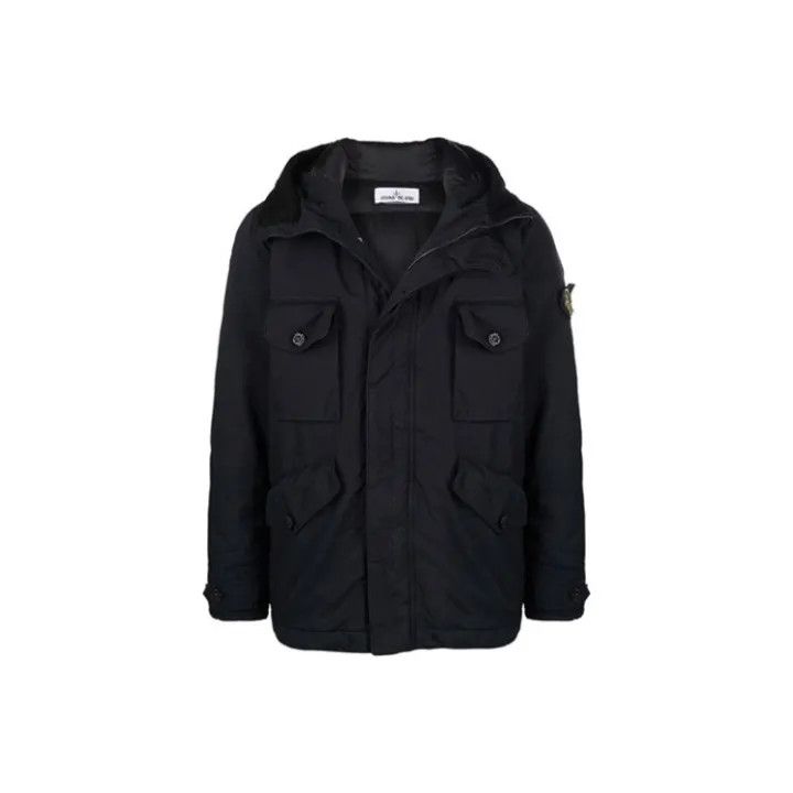 Stone Island Stone Island Navy Waterproof Down Jacket Size US M / EU 48-50 / 2 - 1 Thumbnail