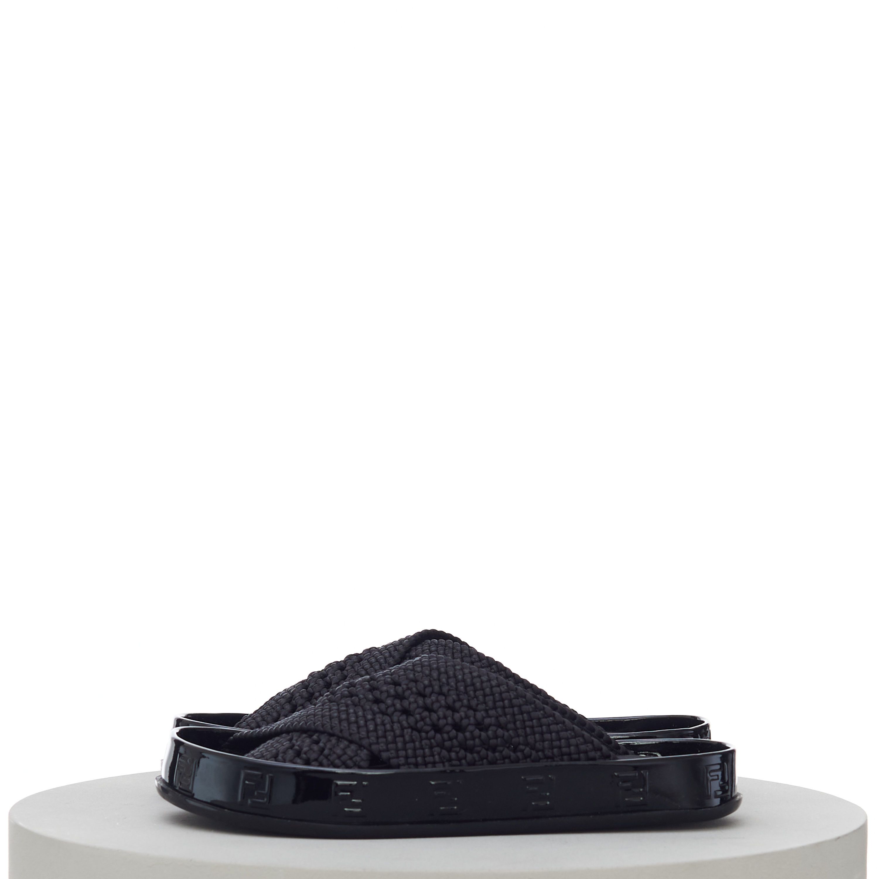 Fendi Reflections Sandals In Black Patent Leather Size US 6 / IT 36 - 5 Thumbnail