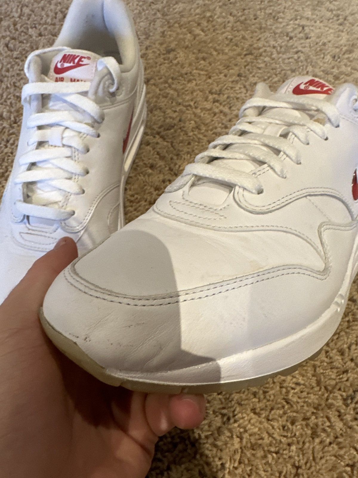 Nike Air Max 1 Premium Rare Ruby Size US 12 / EU 45 - 4 Thumbnail