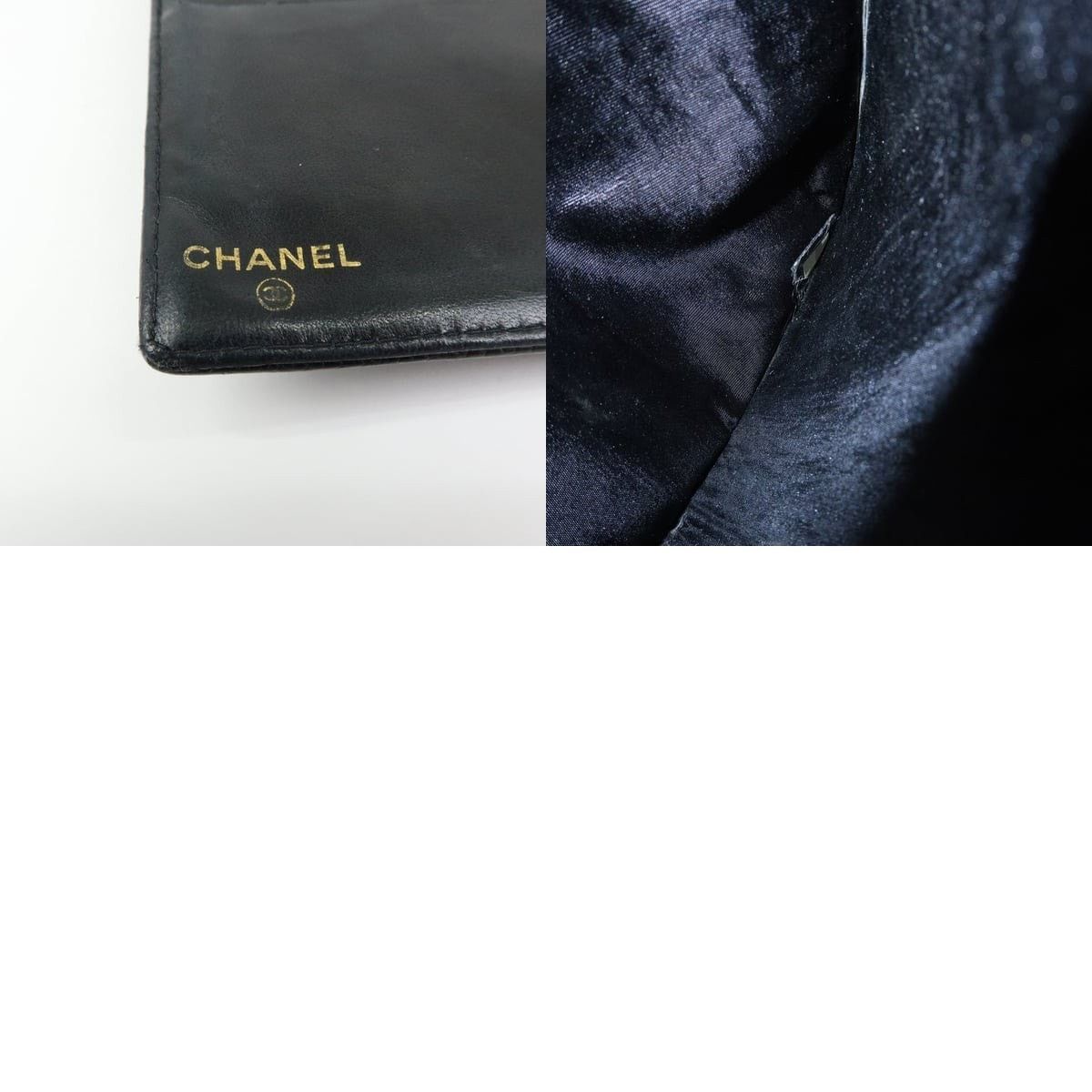 Chanel Chanel CC Logo Caviar Leather Bi-Fold Wallet Black Size ONE SIZE - 7 Thumbnail