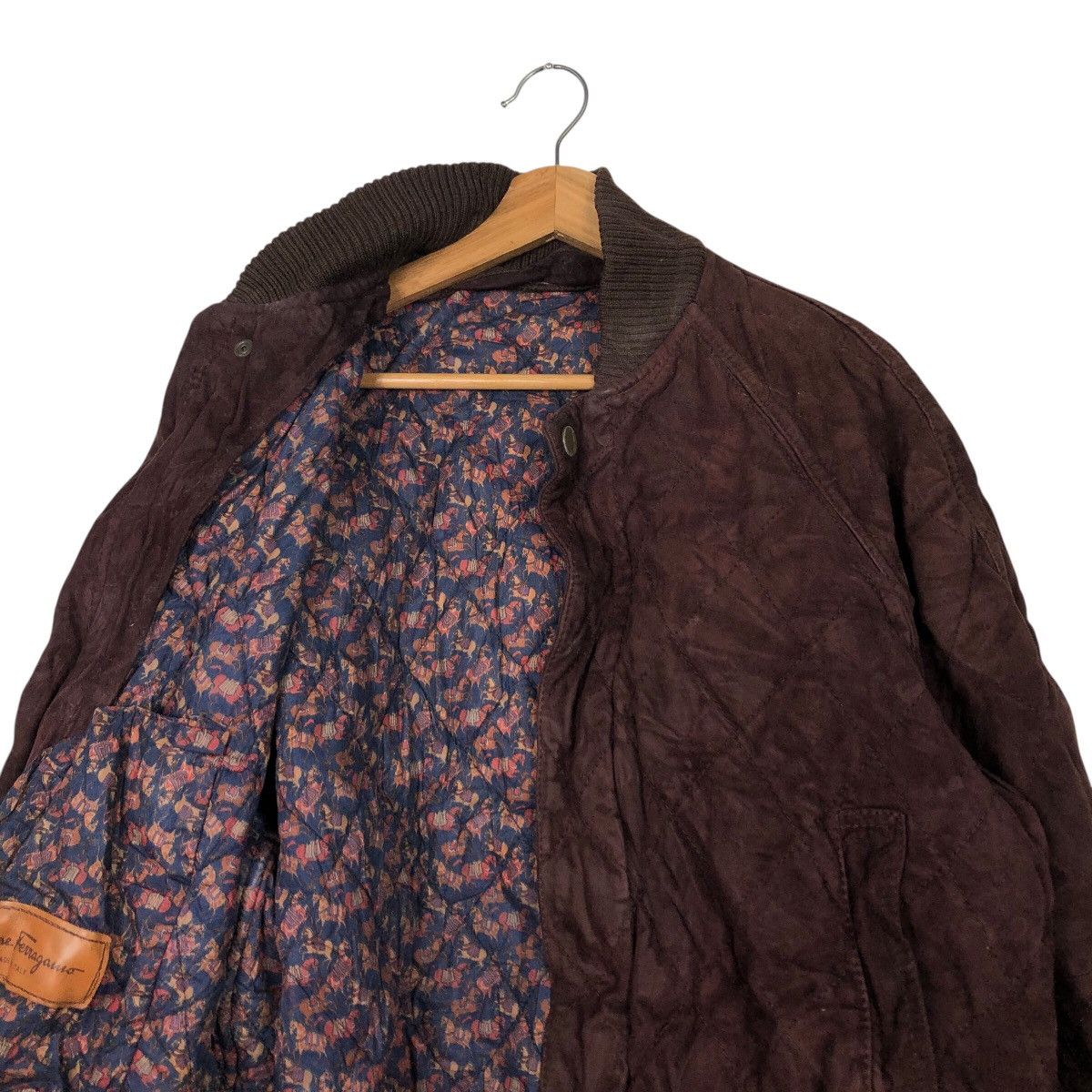 Salvatore Ferragamo 📌Vintage Genuine Leather Jacket Salvatore Ferragamo Italy Size US M / EU 48-50 / 2 - 13 Thumbnail