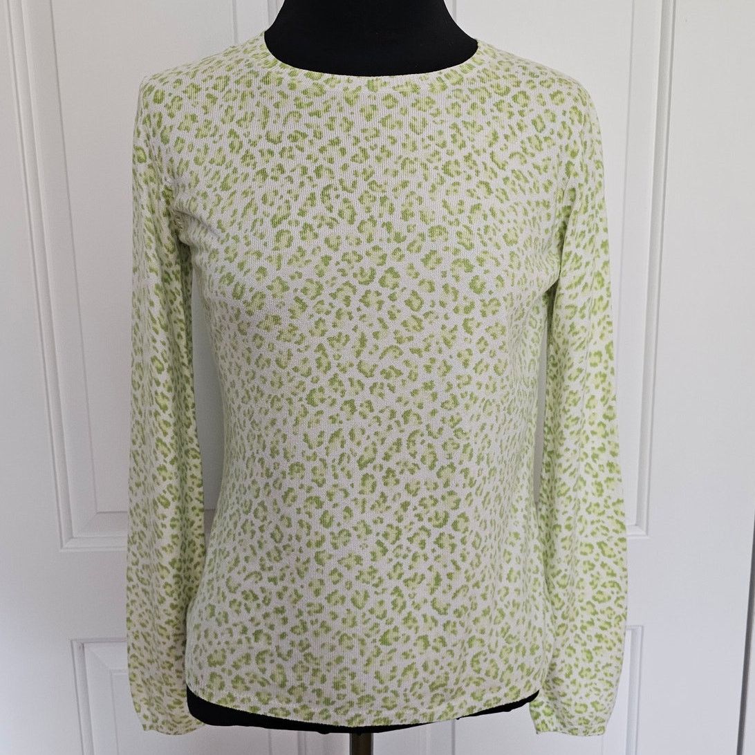 J.McLaughlin J.Mclaughlin Leopard Print Cotton Blend Crew Sweater XS Size XS / US 0-2 / IT 36-38 - 1 Thumbnail