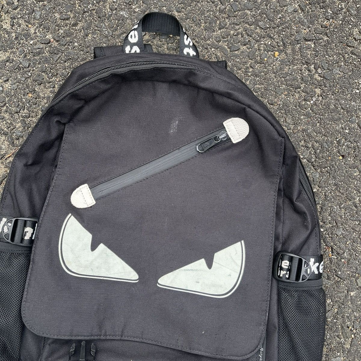 Other Eye Black Backpack Charging Port Rave Style Y2K Style Senka Size ONE SIZE - 8 Thumbnail