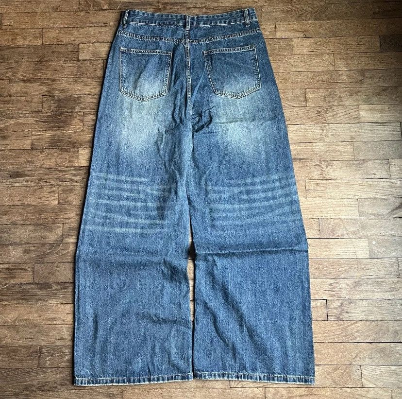 Jean Baggy Wide Leg Blue Denim Jeans 👖‼️ Size US 32 / EU 48 - 2 Thumbnail