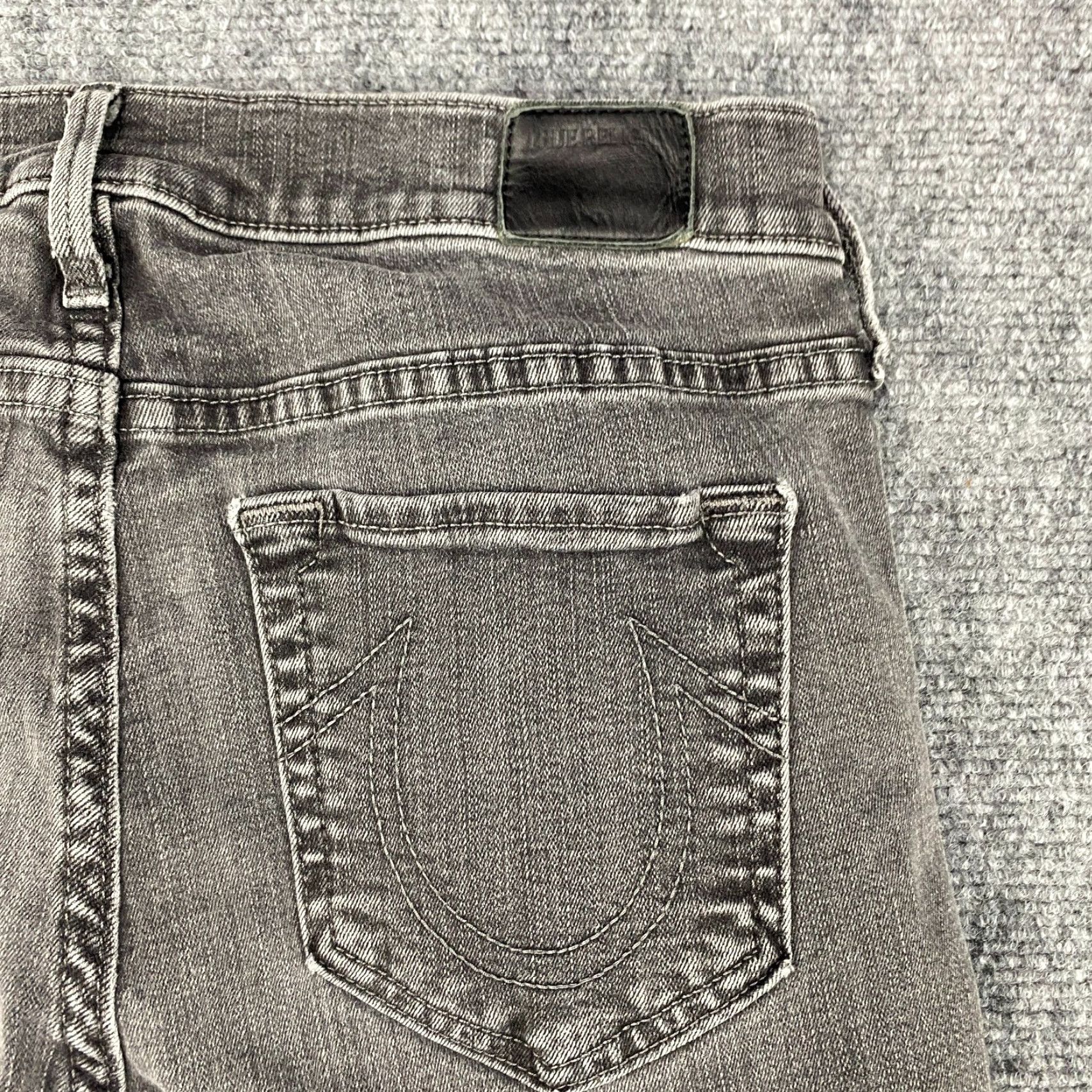 True Religion True Religion Halle Jeans Womens 30 Black Mid-Rise Stretch Super Skinny USA Made Size 30" / US 8 / IT 44 - 7 Thumbnail