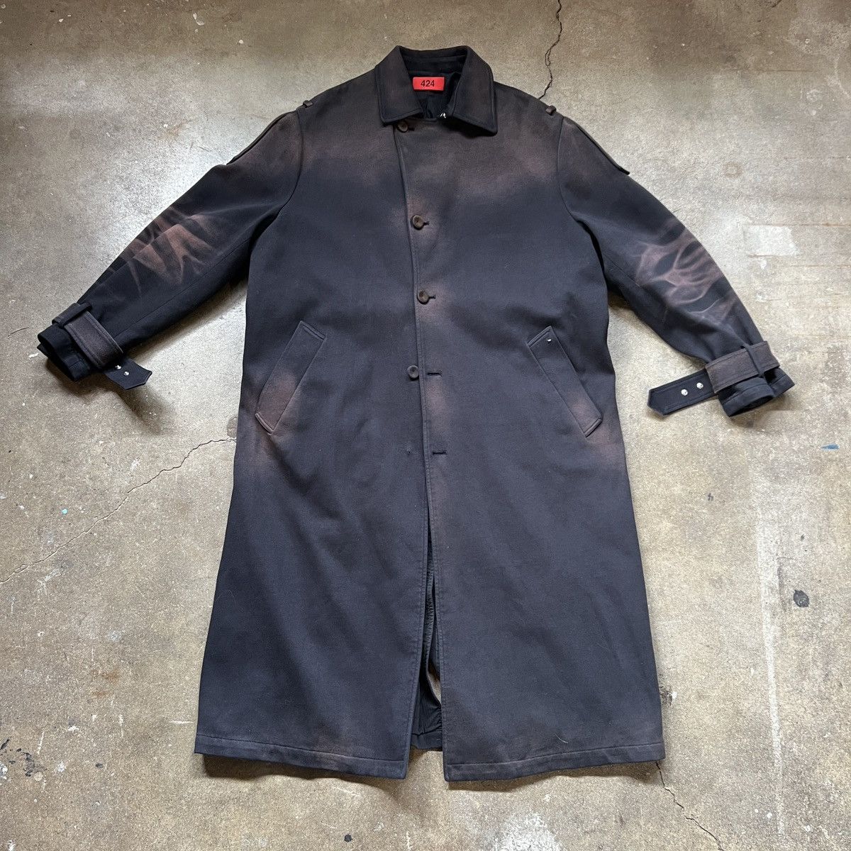 424 424 Reconstructed Sun Faded Jerseys Heavy Overcoat Size US L / EU 52-54 / 3 - 1 Thumbnail