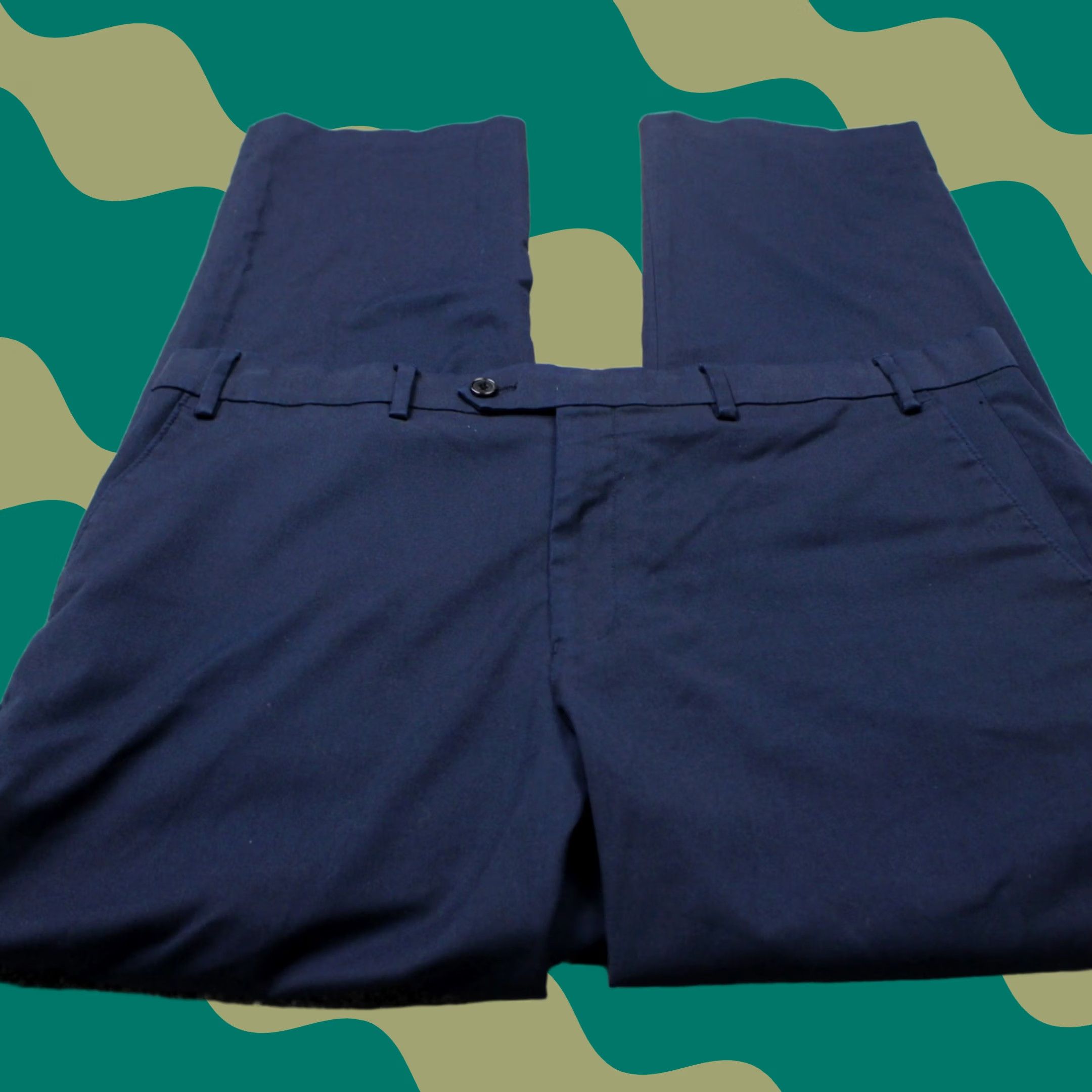 Ralph Lauren LAUREN Ralph Lauren Pants Mens 38x32 Blue Total Comfort Poly/Rayon Stretch Dress Pants Straight Leg Regular? Size US 38 / EU 54 - 1 Thumbnail
