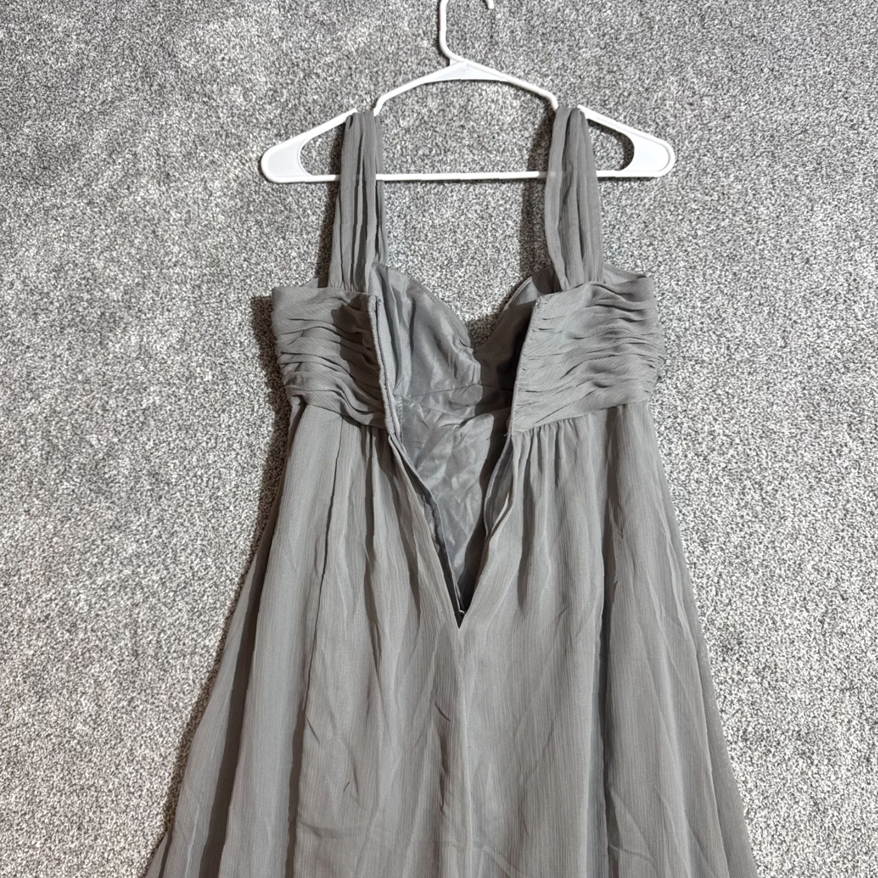 Vintage Davids Bridal Gown Sz 2 Ball Gown Wedding Prom Tulle Ethereal Fairy Romantic Sleeveless Sweetheart Gray Polyester Dress Long Size XS / US 0-2 / IT 36-38 - 6 Thumbnail