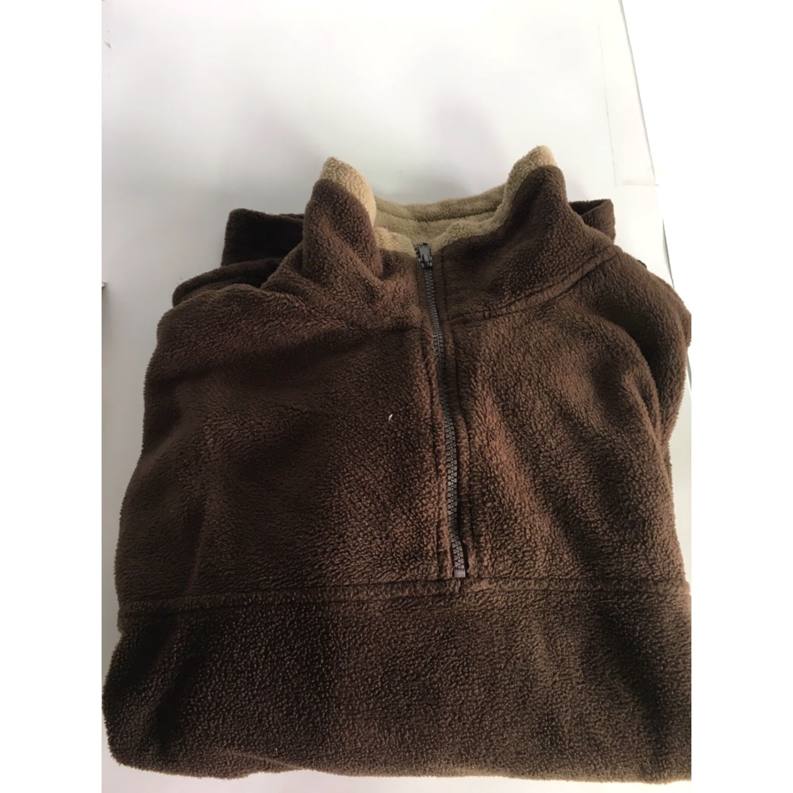 Vintage Benzene Jacket Mens 2XL Brown Long Sleeve 1/4 Zip Fleece Casual Hiking Warm Windbreaker Size US XXL / EU 58 / 5 - 4 Thumbnail