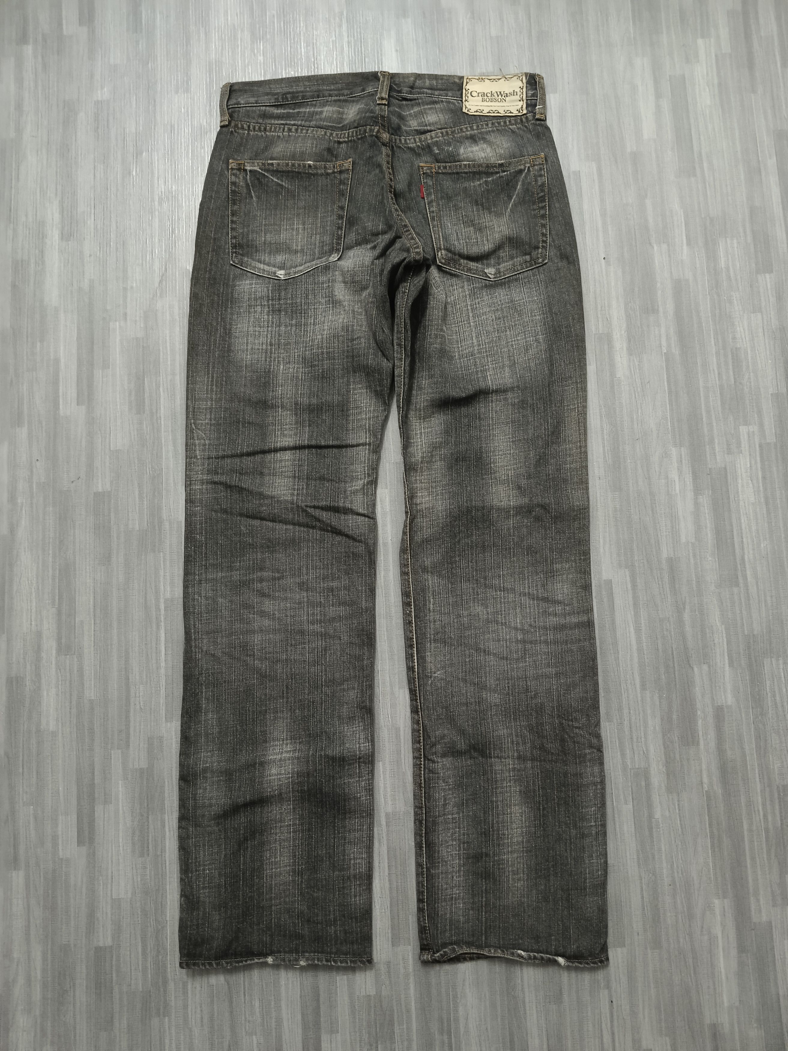 Japanese Brand SICK WASHED RIPED CRACK WASH BOBSON DENIM PANTS Size US 30 / EU 46 - 3 Thumbnail
