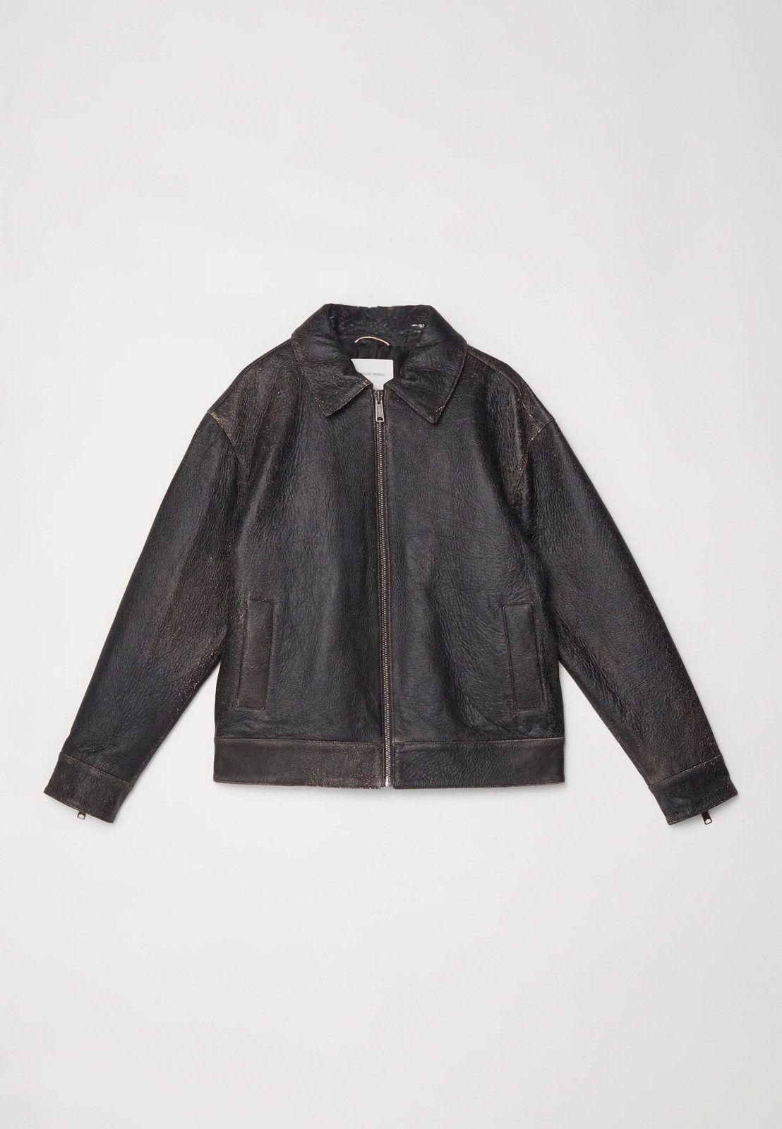 Wood Wood !DS! SS23 Wood Wood Jacob Gray Leather Jacket Size US XXL / EU 58 / 5 - 2 Thumbnail