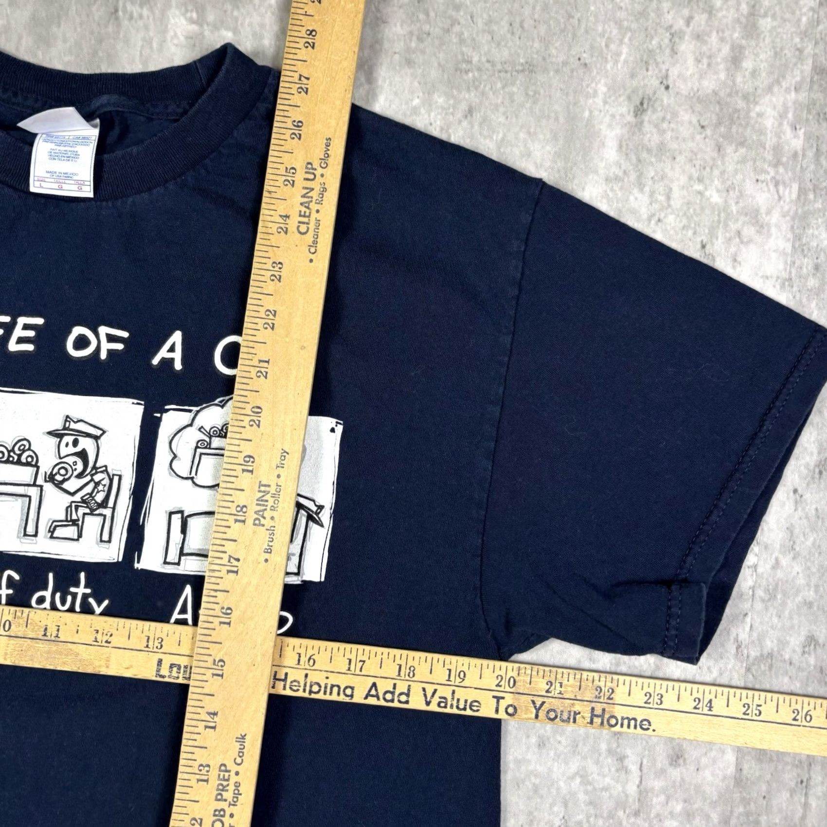 Vintage VINTAGE The Life Of A Cop Doughnut Funny Humor T Shirt Blue 90s Size L Mens Size US L / EU 52-54 / 3 - 5 Thumbnail