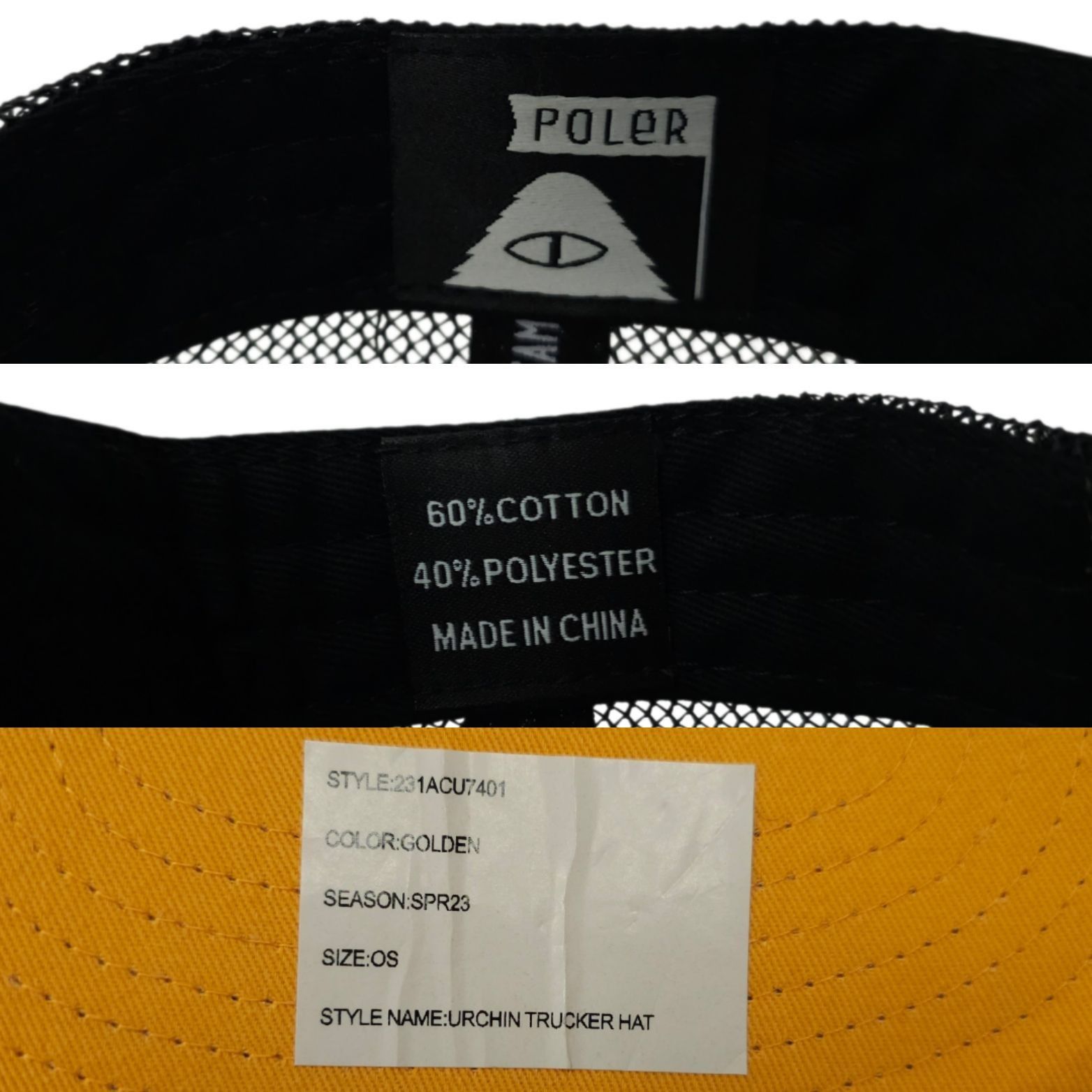 Poler Poler Logo Urchin Mesh Snapback Cap Hat Trucker Baseball Size ONE SIZE - 8 Thumbnail