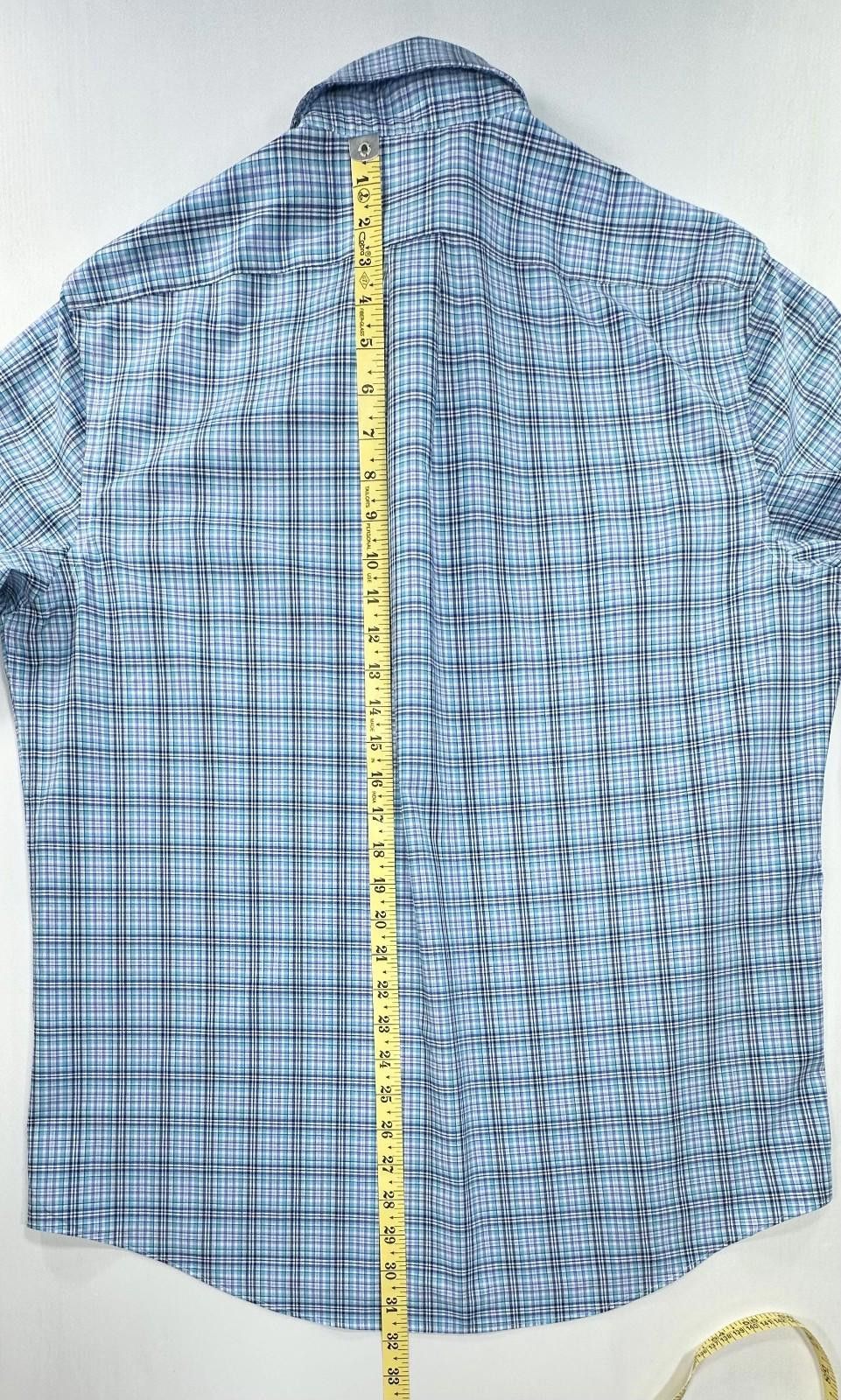 Lauren Ralph Lauren Ralph Lauren Stretch Plaid Button Down Blue Men L 16.5-32/33 Size US L / EU 52-54 / 3 - 3 Thumbnail