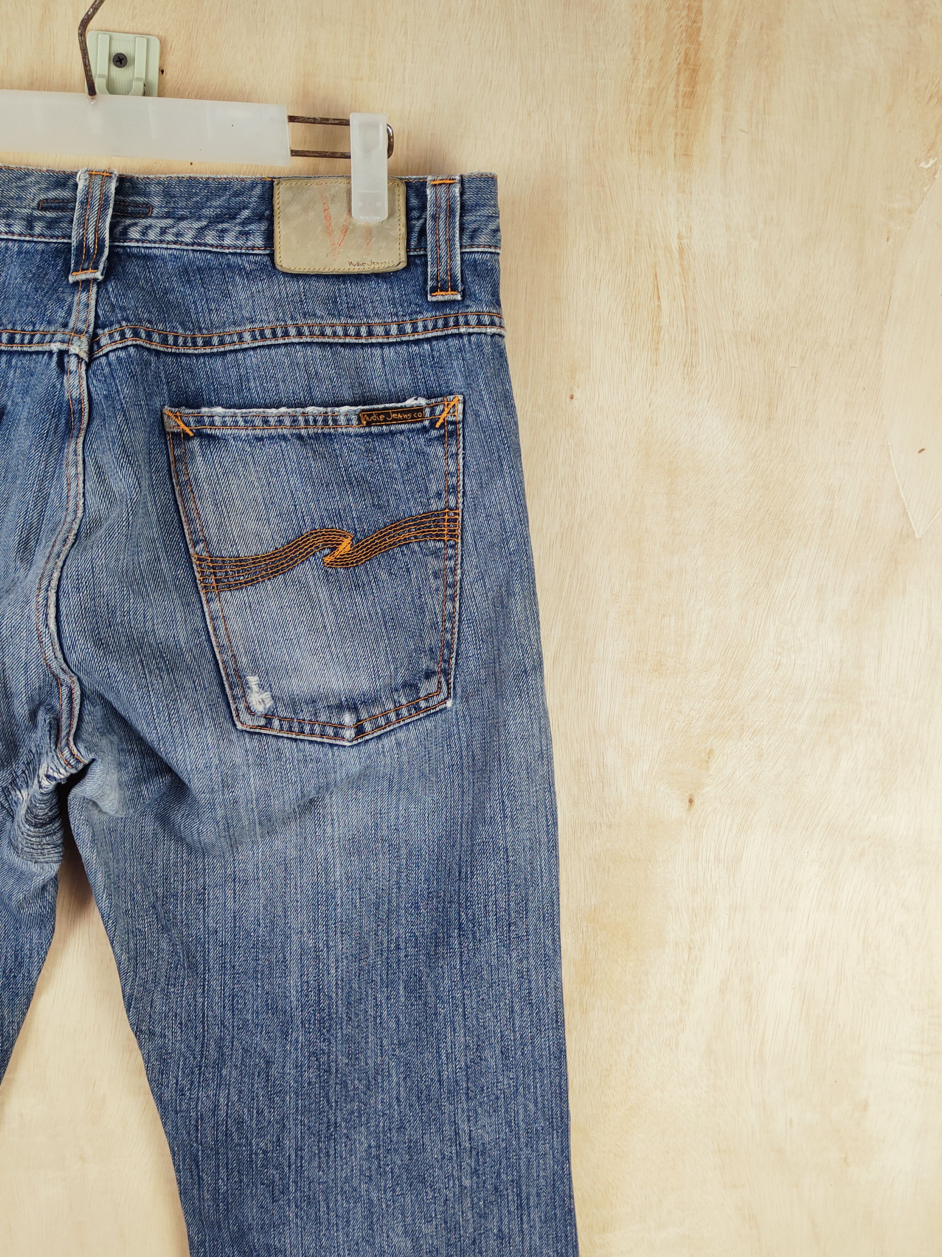 Japanese Brand Nudie Jeans Blue Distressed Ripped Jeans #S2667 Size US 34 / EU 50 - 13 Thumbnail