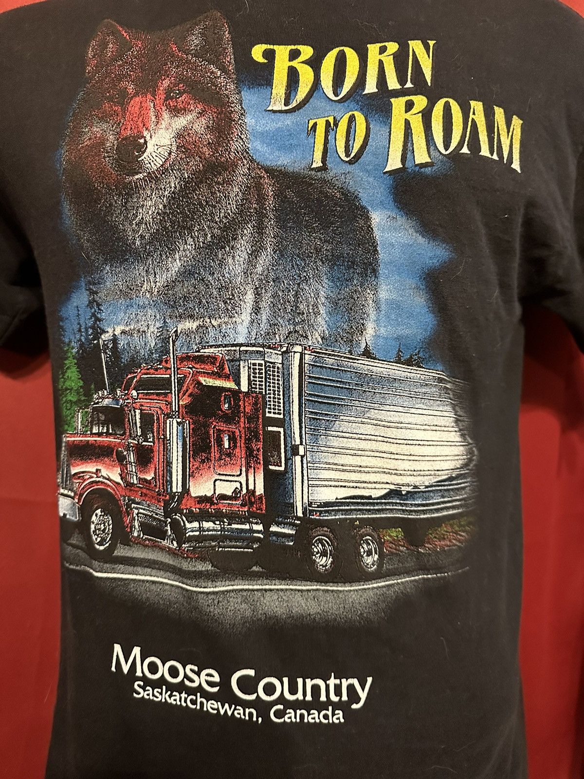 Vintage Vintage Born To Roam Tshirt 90’s Wolf Animal Tee Grail Size US M / EU 48-50 / 2 - 3 Thumbnail