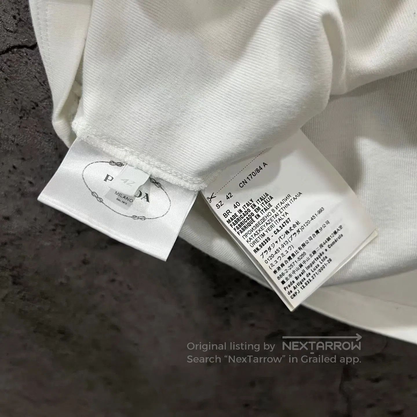 Prada Prada White Metal Triangle Logo Tank Top| Size M / US 6-8 / IT 42-44 - 3 Thumbnail