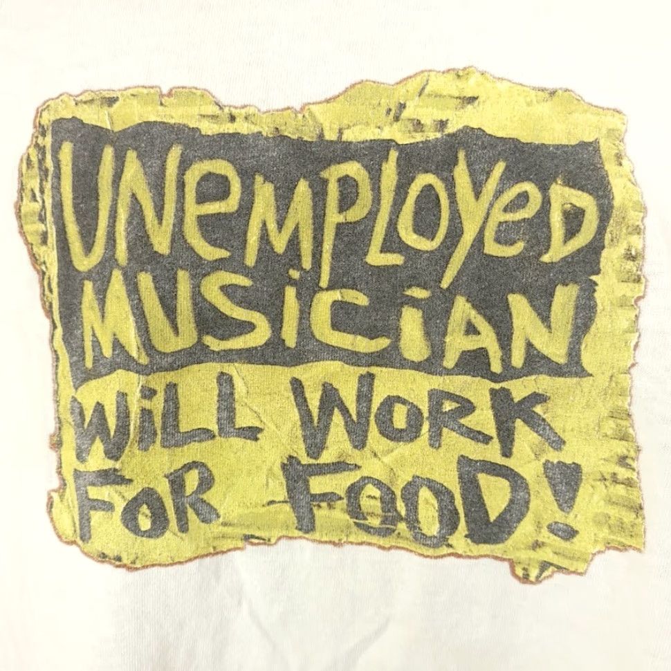 Vintage VINTAGE Unemployed Musician T Shirt Mens XL White Cotton Band Music Size US XL / EU 56 / 4 - 3 Thumbnail