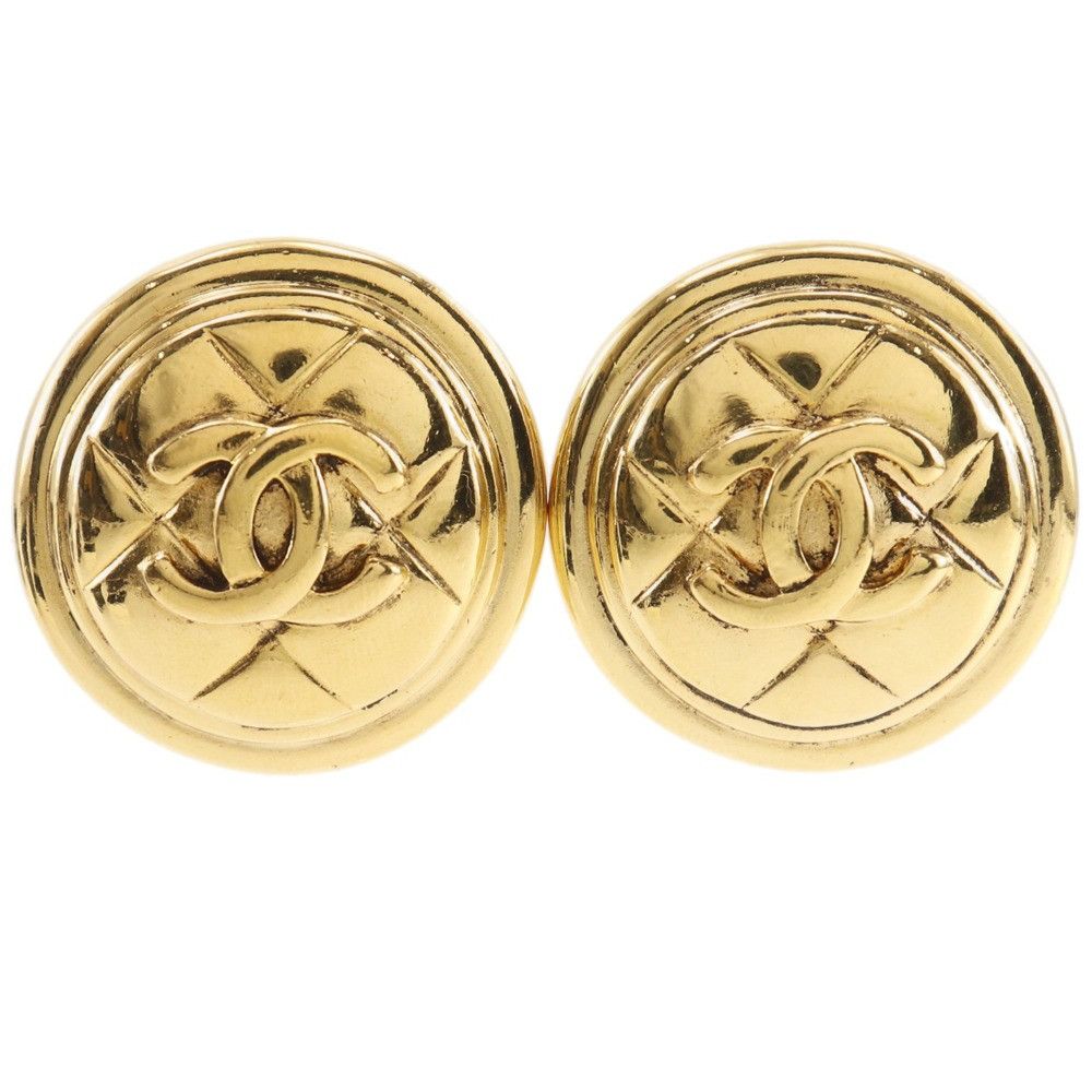 Chanel Chanel Chanel Coco Mark Matelasse Earrings Metal Earrings DUTY FREE for USA Size ONE SIZE - 1 Thumbnail