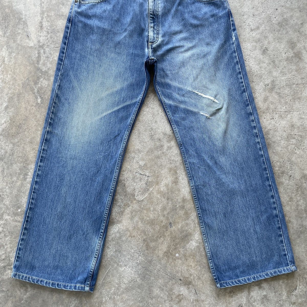 Eddie Bauer × Jean Vintage Eddie Bauer Faded Baggy Denim Jeans Pants W37x30 Size US 37 - 4 Thumbnail