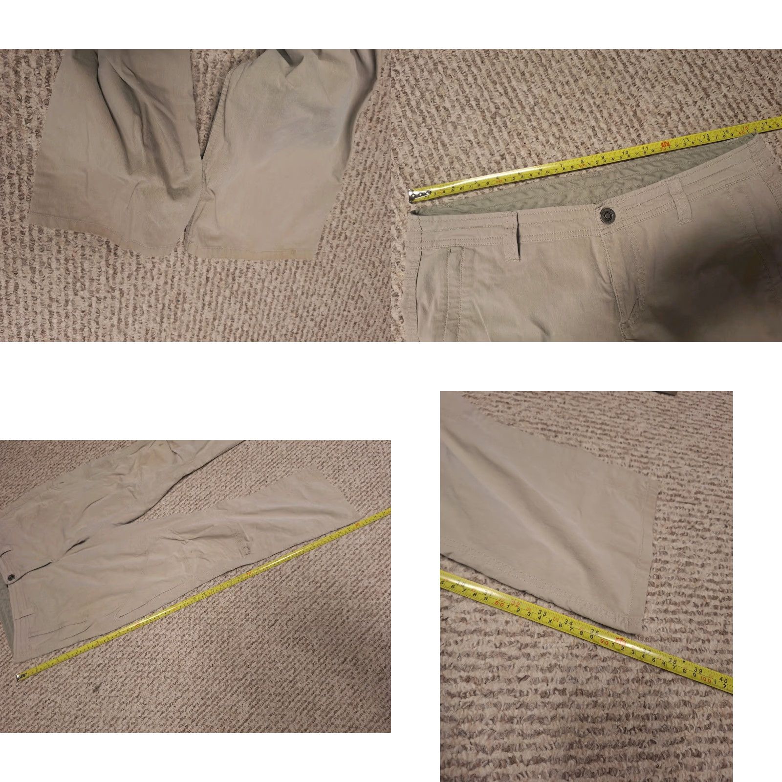 Vintage Kuhl Pants Womens 10 Short Khaki Beige Hiking Outdoor Stains Pockets Casual Travel | Khakis Walking Performance - 6279 Size 32" / US 10 / IT 46 - 8 Thumbnail